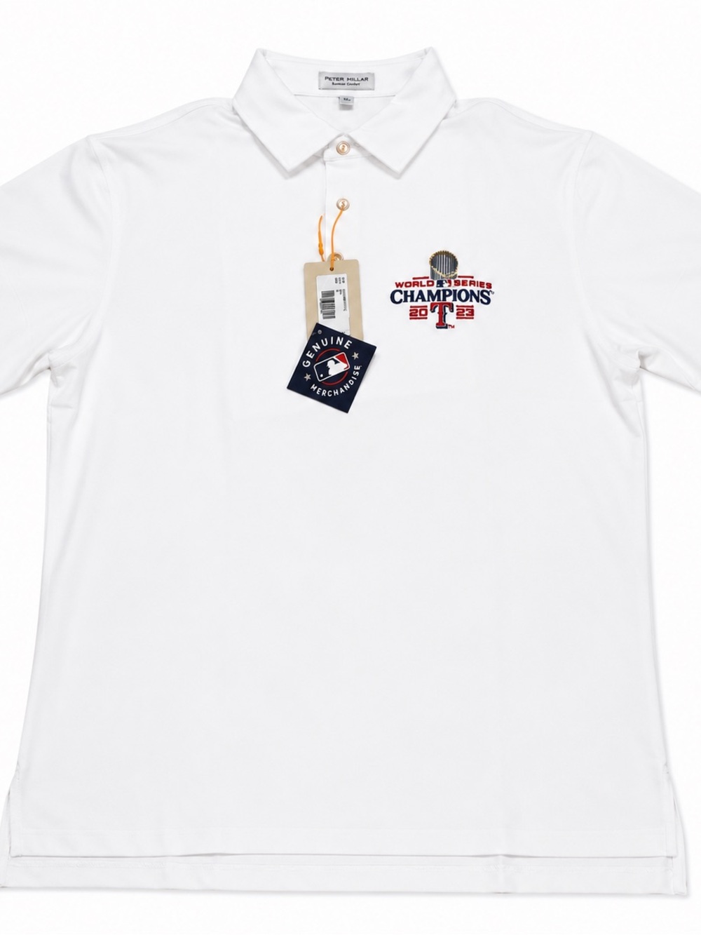 Peter Millar Texas Rangers 2023 World Series Champions Polo NWT Medium